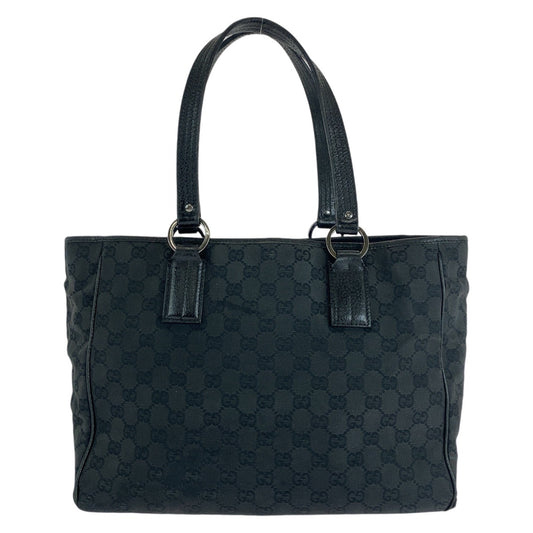 14113
GUCCI グッチ ブラック 黒 GGキャンバス / レザー 113017 トートバッグ ショルダーバッグ  レディース