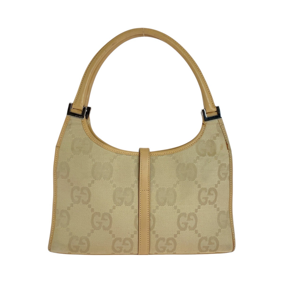 14114
GUCCI グッチ ジャッキー ベージュ シルバー金具 GGキャンバス / レザー 002 1068 ショルダーバッグ  レディース