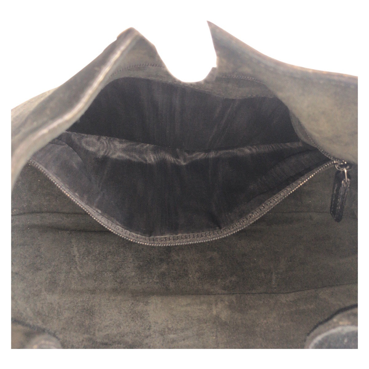 14115
GUCCI グッチ ブラック 黒 シルバー金具 スウェード / レザー 001 3767 ショルダーバッグ ホーボー  レディース