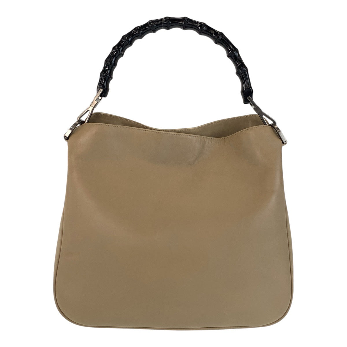 13549
GUCCI グッチ バンブー ベージュ ガンメタ金具 レザー / バンブー 001 1638 ハンドバッグ  レディース