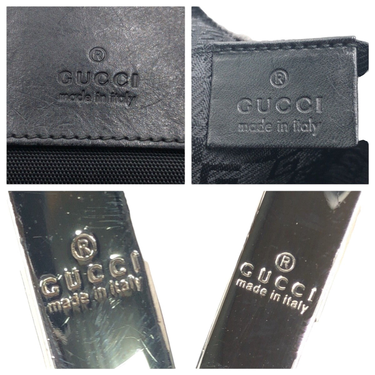 GUCCI グッチ ブラック 黒 キャンバス ショルダーバッグ メッセンジャーバッグ 男女兼用  メンズ