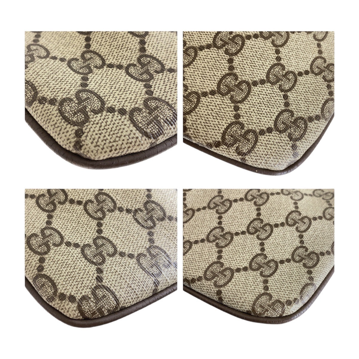 13552
GUCCI グッチ ヴィンテージ オールドグッチ シェリーライン ベージュ ゴールド金具 GGスプリームキャンバス / レザー 904 02 047 斜め掛け ショルダーバッグ クラッチバッグ  レディース