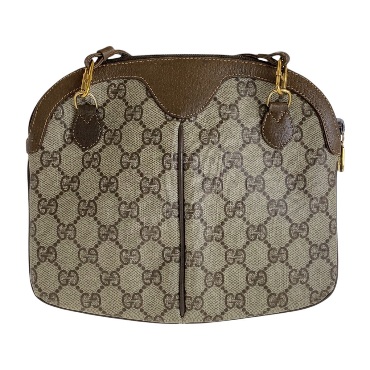 13552
GUCCI グッチ ヴィンテージ オールドグッチ シェリーライン ベージュ ゴールド金具 GGスプリームキャンバス / レザー 904 02 047 斜め掛け ショルダーバッグ クラッチバッグ  レディース