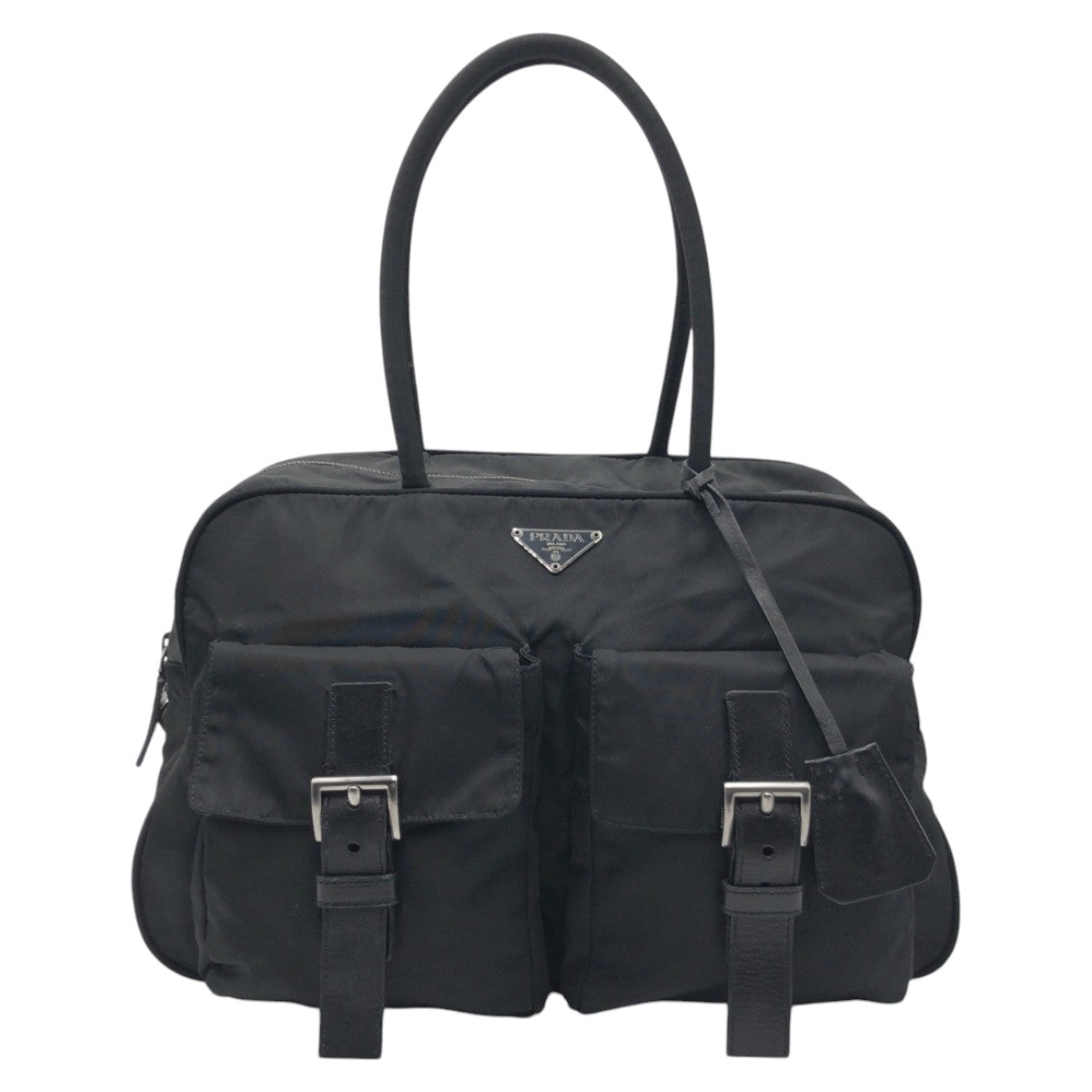 13554
PRADA プラダ テスート 三角ロゴ ブラック 黒 ナイロン ボストンバッグ ショルダーバッグ  レディース