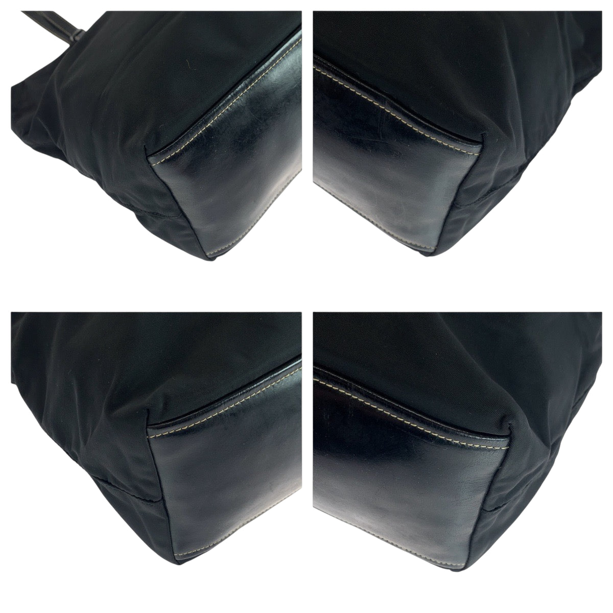 13555
PRADA プラダ テスート 三角ロゴプレート ブラック 黒 シルバー金具 ナイロン トートバッグ ショルダーバッグ  レディース ABP39