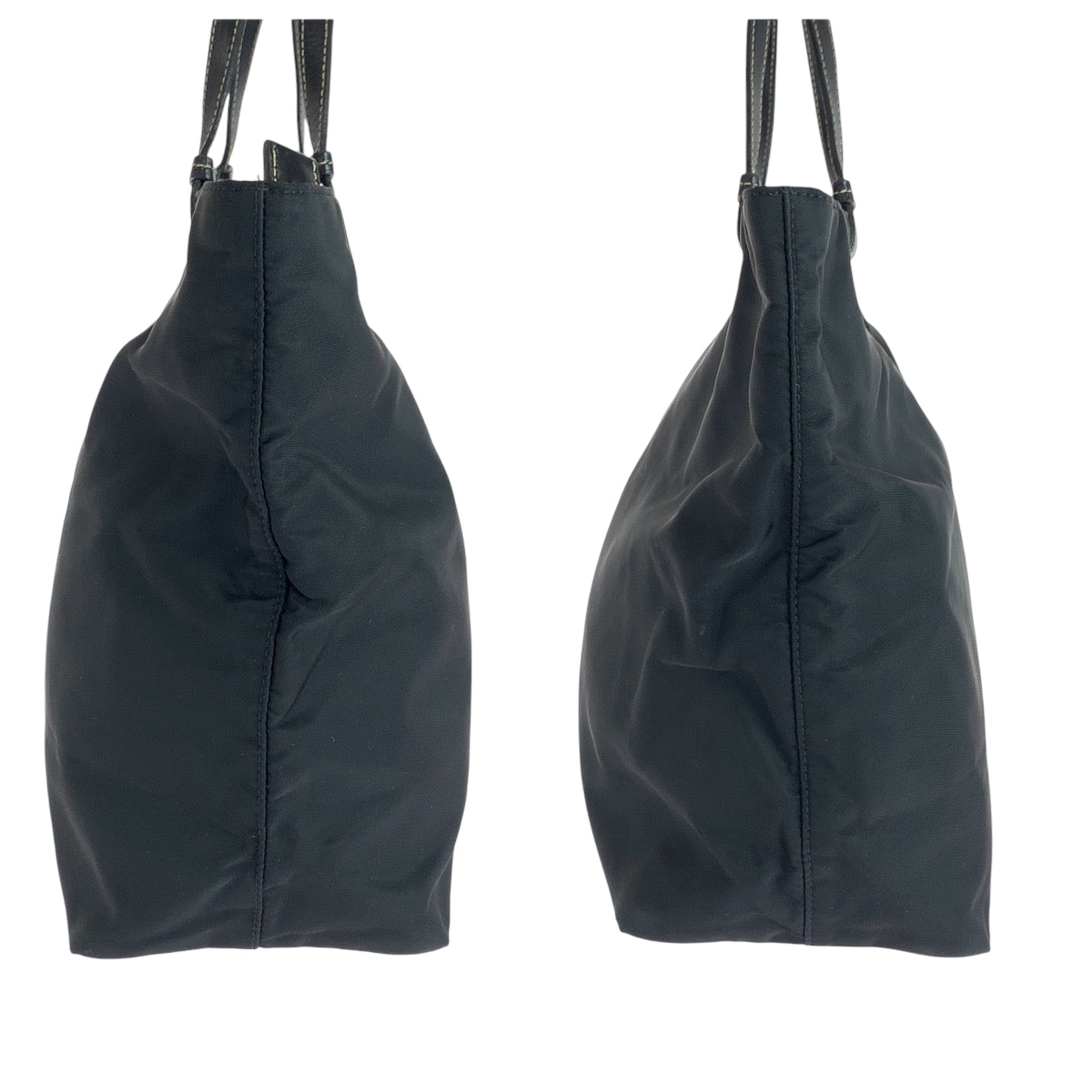 13555
PRADA プラダ テスート 三角ロゴプレート ブラック 黒 シルバー金具 ナイロン トートバッグ ショルダーバッグ  レディース ABP39