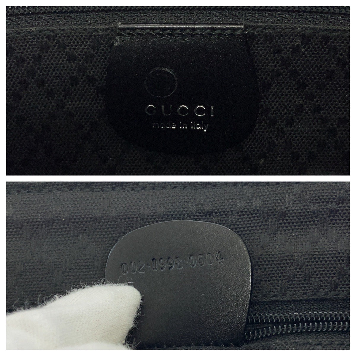 13557
GUCCI グッチ 男女兼用 ブラック 黒 シルバー金具 キャンバス / レザー ワンショルダーバッグ ポシェット  メンズ