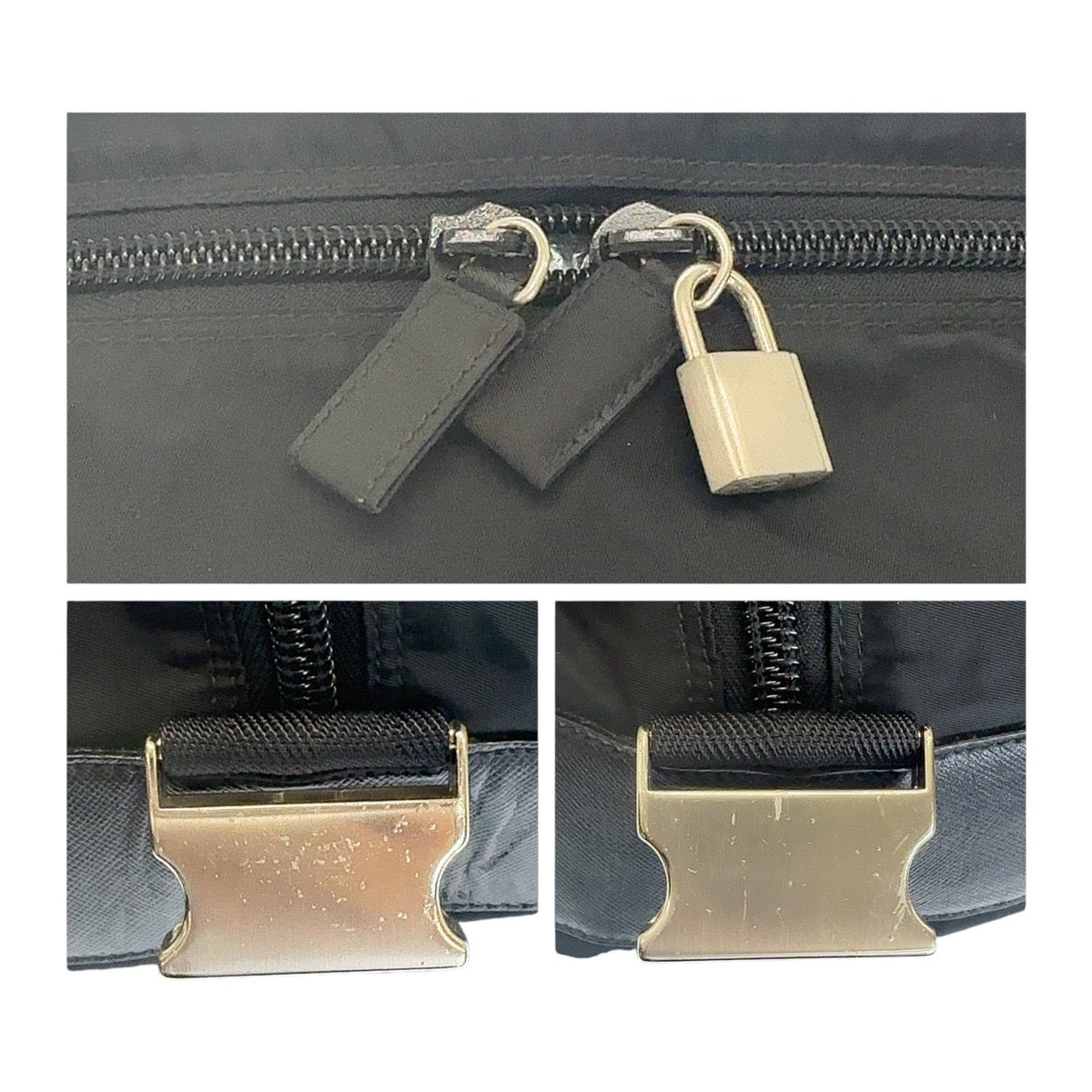 12799
PRADA プラダ 三角ロゴプレート ブラック 黒 シルバー金具 ナイロン ボストンバッグ 男女兼用  メンズ