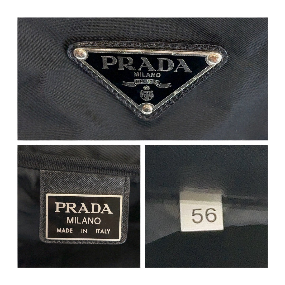 12799
PRADA プラダ 三角ロゴプレート ブラック 黒 シルバー金具 ナイロン ボストンバッグ 男女兼用  メンズ