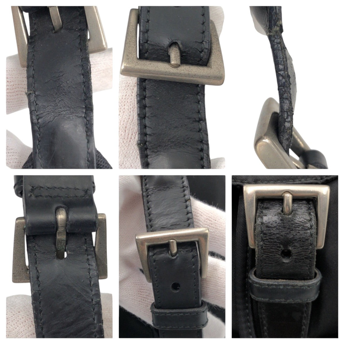 13557
PRADA プラダ テスート 三角ロゴ ブラック 黒 ナイロン リュックサック バックパック  レディース