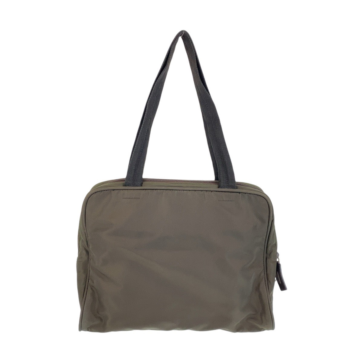 13558
PRADA プラダ テスート 三角ロゴプレート ブラウン シルバー金具 ナイロン トートバッグ ショルダーバッグ  レディース