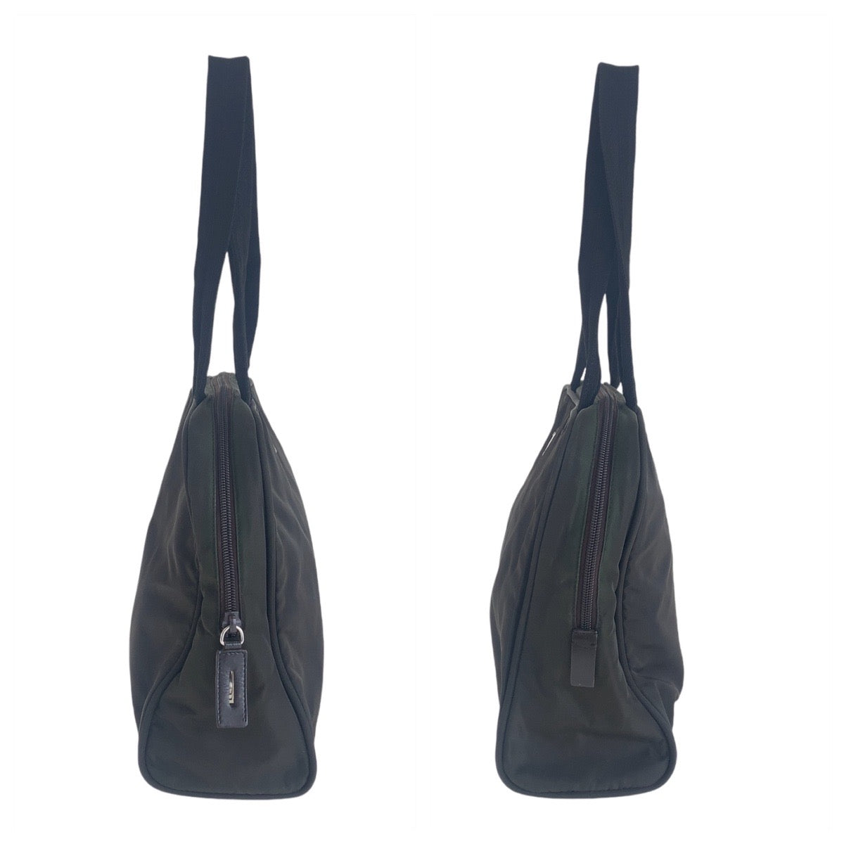 13558
PRADA プラダ テスート 三角ロゴプレート ブラウン シルバー金具 ナイロン トートバッグ ショルダーバッグ  レディース