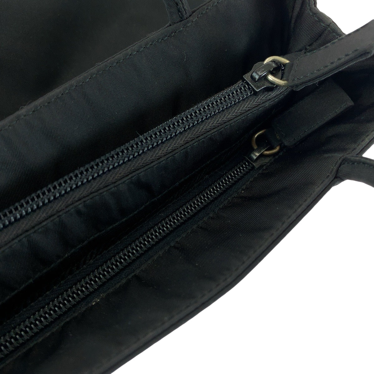 PRADA Prada Tessuto Triangle Logo Plate Black Silver Hardware Nylon Tote Bag Shoulder Bag Women's