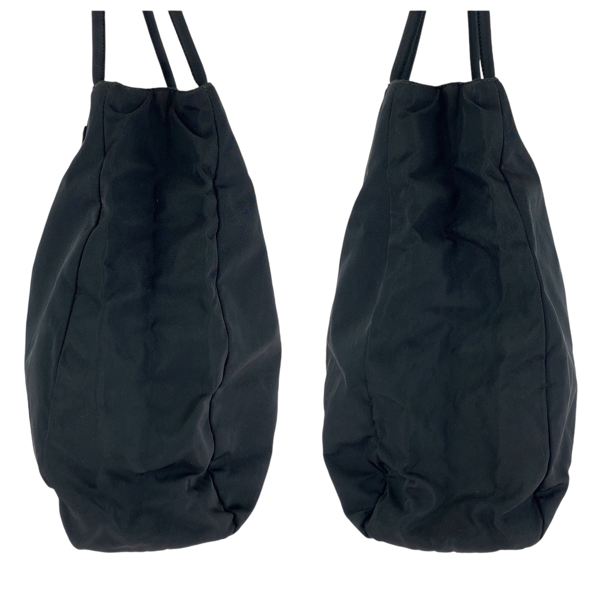 PRADA Prada Tessuto Triangle Logo Plate Black Silver Hardware Nylon Tote Bag Shoulder Bag Women's