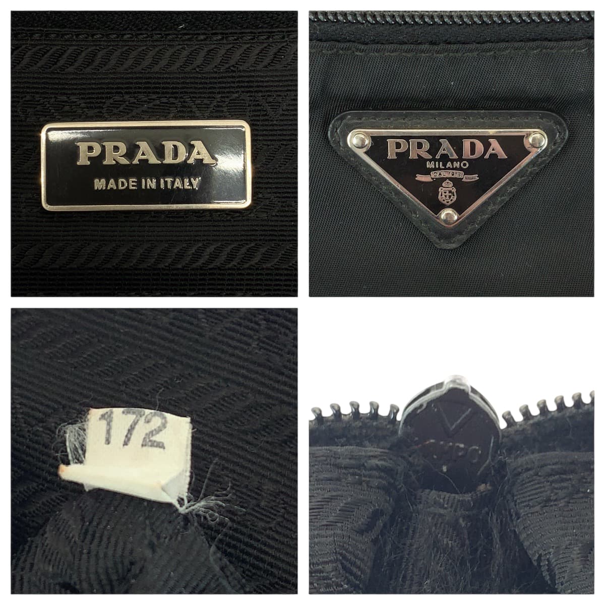 13557
PRADA プラダ テスート 三角ロゴプレート 男女兼用 ブラック 黒 シルバー金具 ナイロン BT0421 ショルダーバッグ メッセンジャーバッグ  メンズ