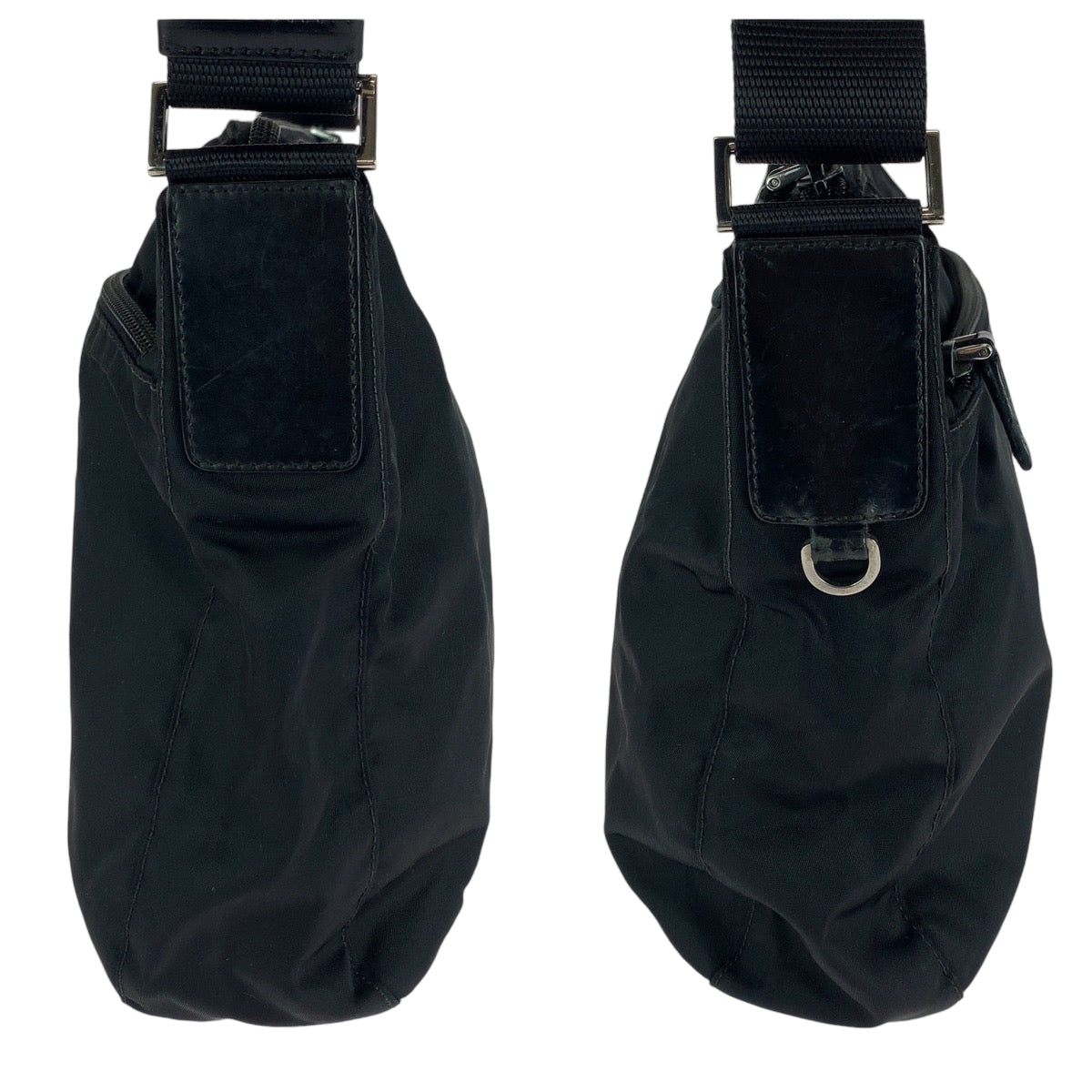 13557
PRADA プラダ テスート 三角ロゴプレート 男女兼用 ブラック 黒 シルバー金具 ナイロン BT0421 ショルダーバッグ メッセンジャーバッグ  メンズ