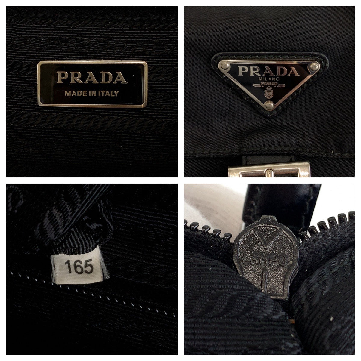 12798
 PRADA Prada Triangle logo plate Black Silver hardware Nylon Shoulder bag Body bag Messenger bag Men's