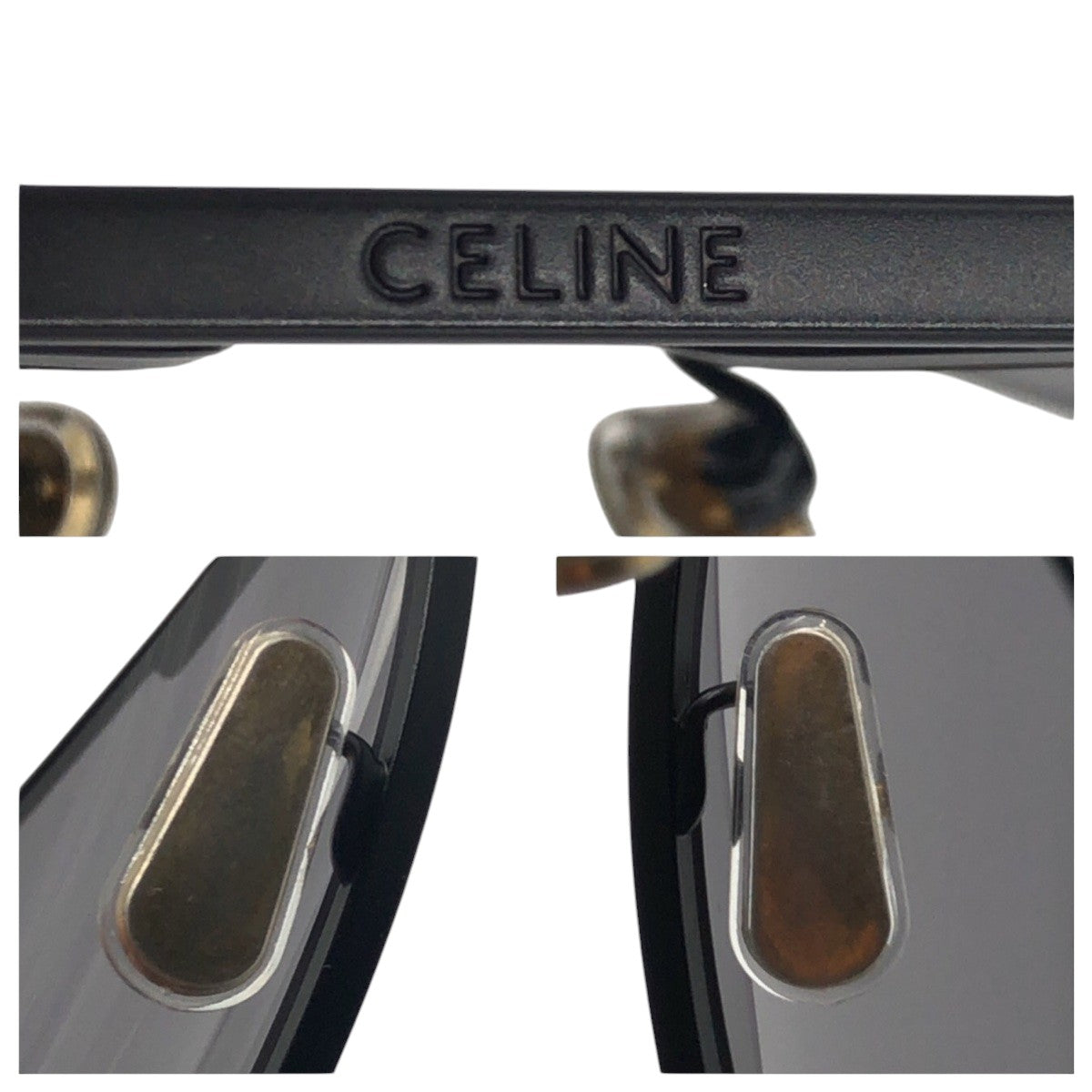 CELINE セリーヌ ブラック 黒 メタル CL400620 02D 6112 145 2P サングラス 偏光レンズ  ティアドロップ  メンズ
