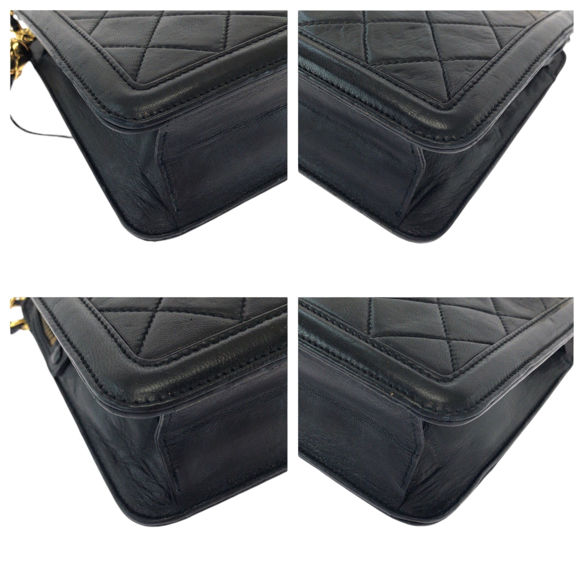 13566
CHANEL シャネル ヴィンテージ マトラッセ フリンジ タッセル ブラック 黒 ゴールド金具 ラムスキン チェーンショルダーバッグ 肩掛け  レディース