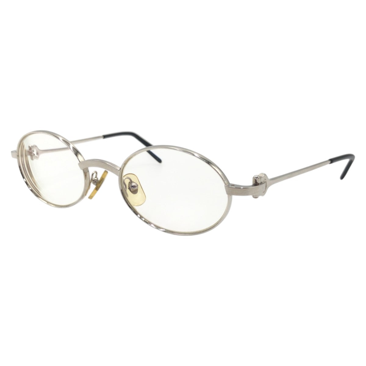 13567
 CARTIER Silver Metal 135 50□20 Glasses Frames for Women