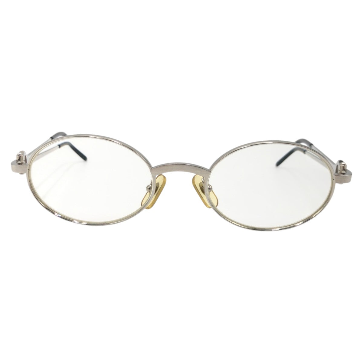 13567
 CARTIER Silver Metal 135 50□20 Glasses Frames for Women