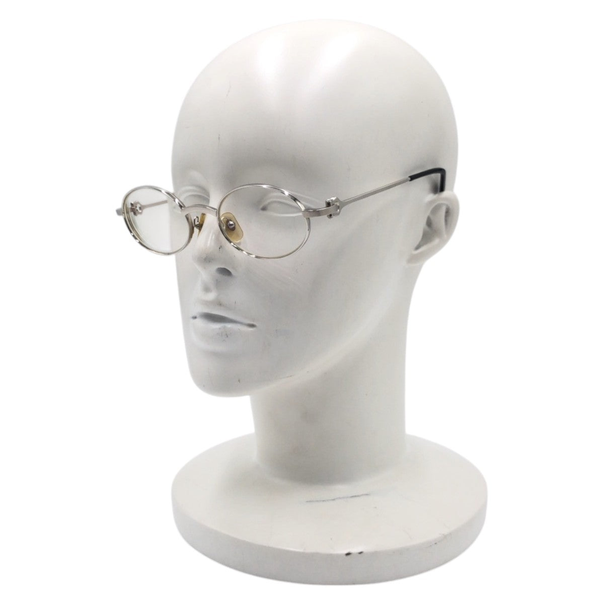 13567
 CARTIER Silver Metal 135 50□20 Glasses Frames for Women