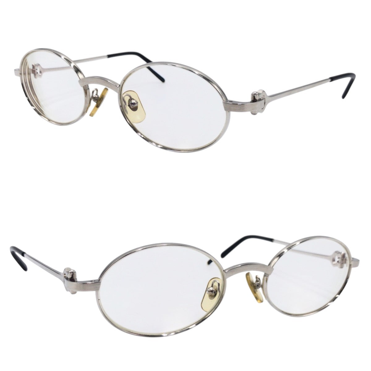 13567
 CARTIER Silver Metal 135 50□20 Glasses Frames for Women