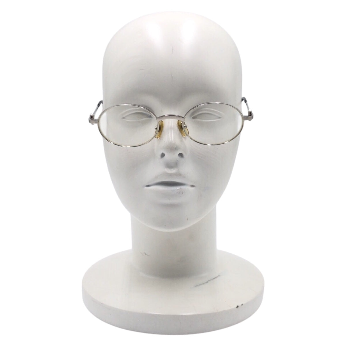 13567
 CARTIER Silver Metal 135 50□20 Glasses Frames for Women