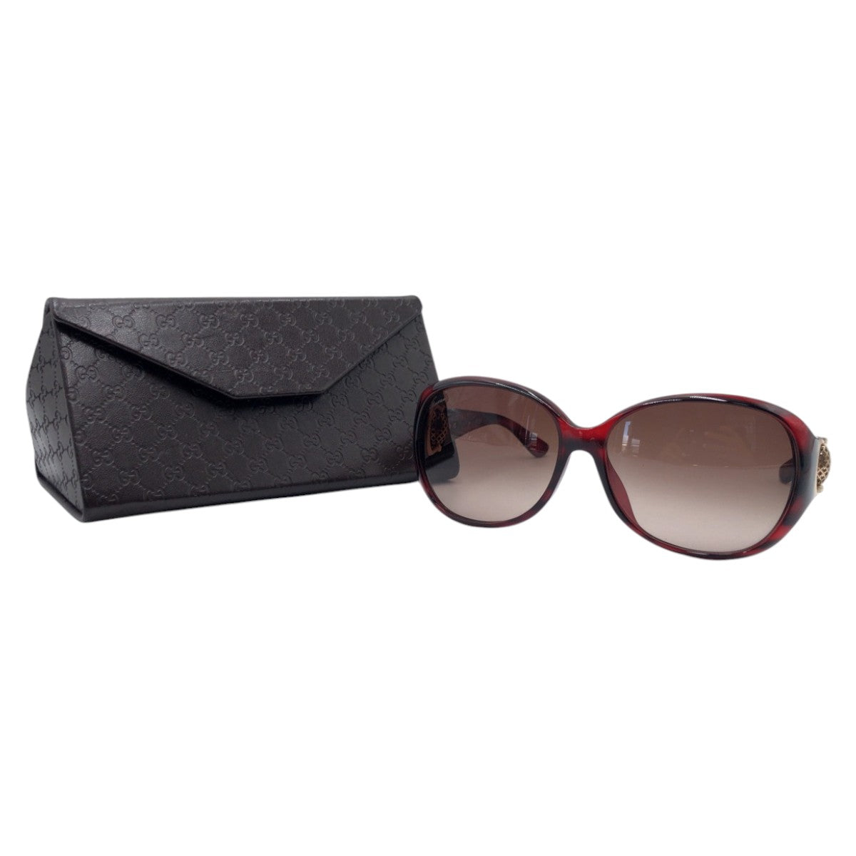 13568
GUCCI グッチ ホースビット ブラウン プラスチック GG 3726/F/S MMVJ6 61□15 110 サングラス バタフライ  レディース