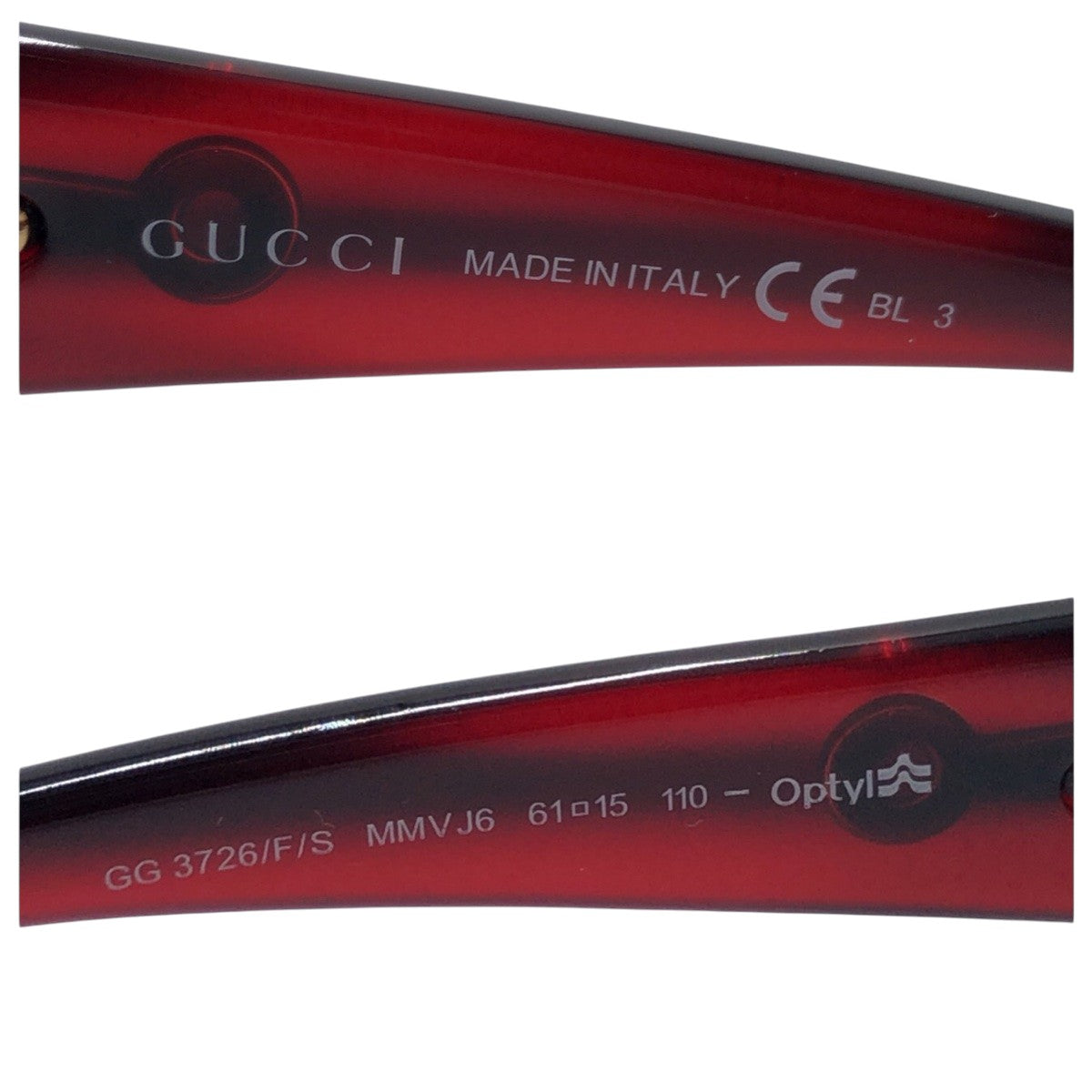 13568
GUCCI グッチ ホースビット ブラウン プラスチック GG 3726/F/S MMVJ6 61□15 110 サングラス バタフライ  レディース