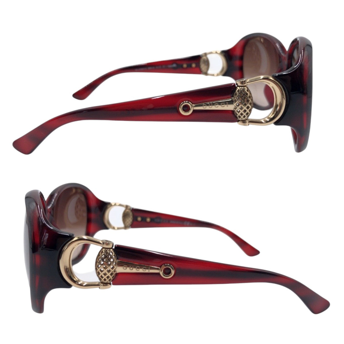 13568
GUCCI グッチ ホースビット ブラウン プラスチック GG 3726/F/S MMVJ6 61□15 110 サングラス バタフライ  レディース