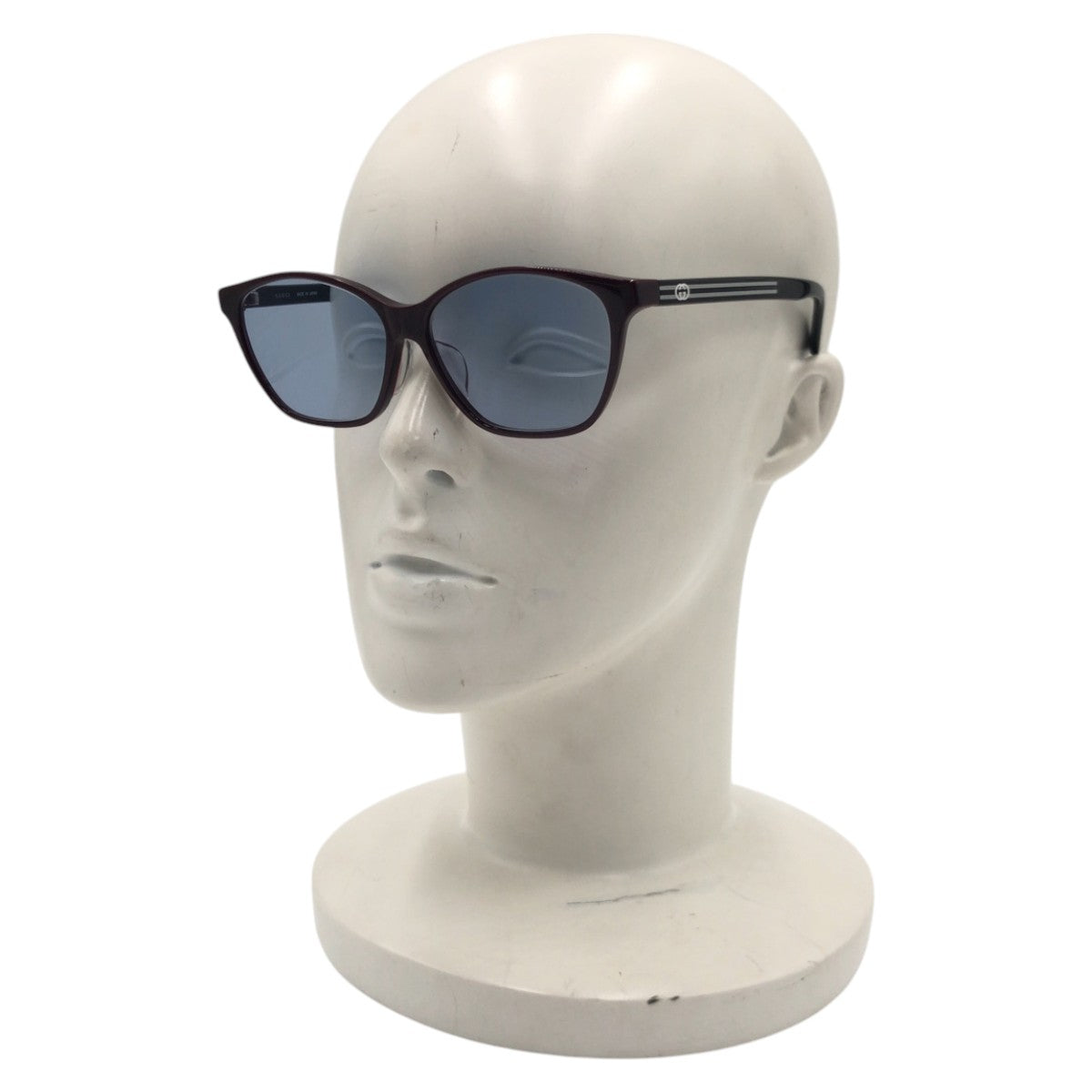 GUCCI グッチ GGロゴ ワインレッド ブラック 黒 ブルー プラスチック GG 9079J LF2 54◻︎13 135 メガネフレーフ ウェリントン  メンズ
