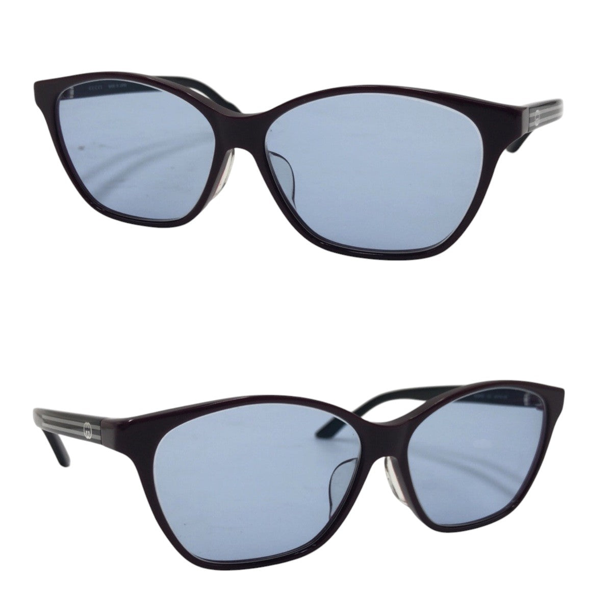 GUCCI グッチ GGロゴ ワインレッド ブラック 黒 ブルー プラスチック GG 9079J LF2 54◻︎13 135 メガネフレーフ ウェリントン  メンズ