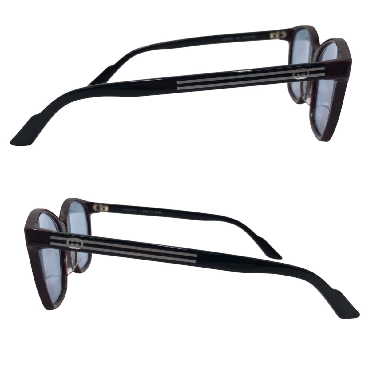 GUCCI グッチ GGロゴ ワインレッド ブラック 黒 ブルー プラスチック GG 9079J LF2 54◻︎13 135 メガネフレーフ ウェリントン  メンズ