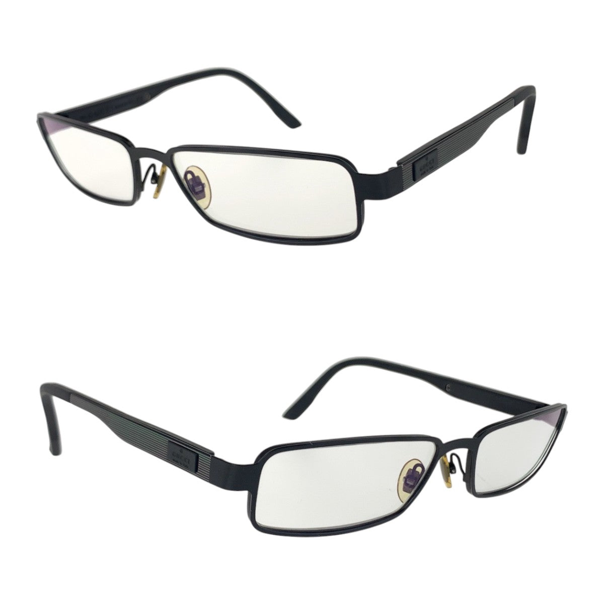14120
GUCCI グッチ ブラック 黒 メタル GG 1875 DF1 54◻︎16 メガネ 男女兼用  メンズ
