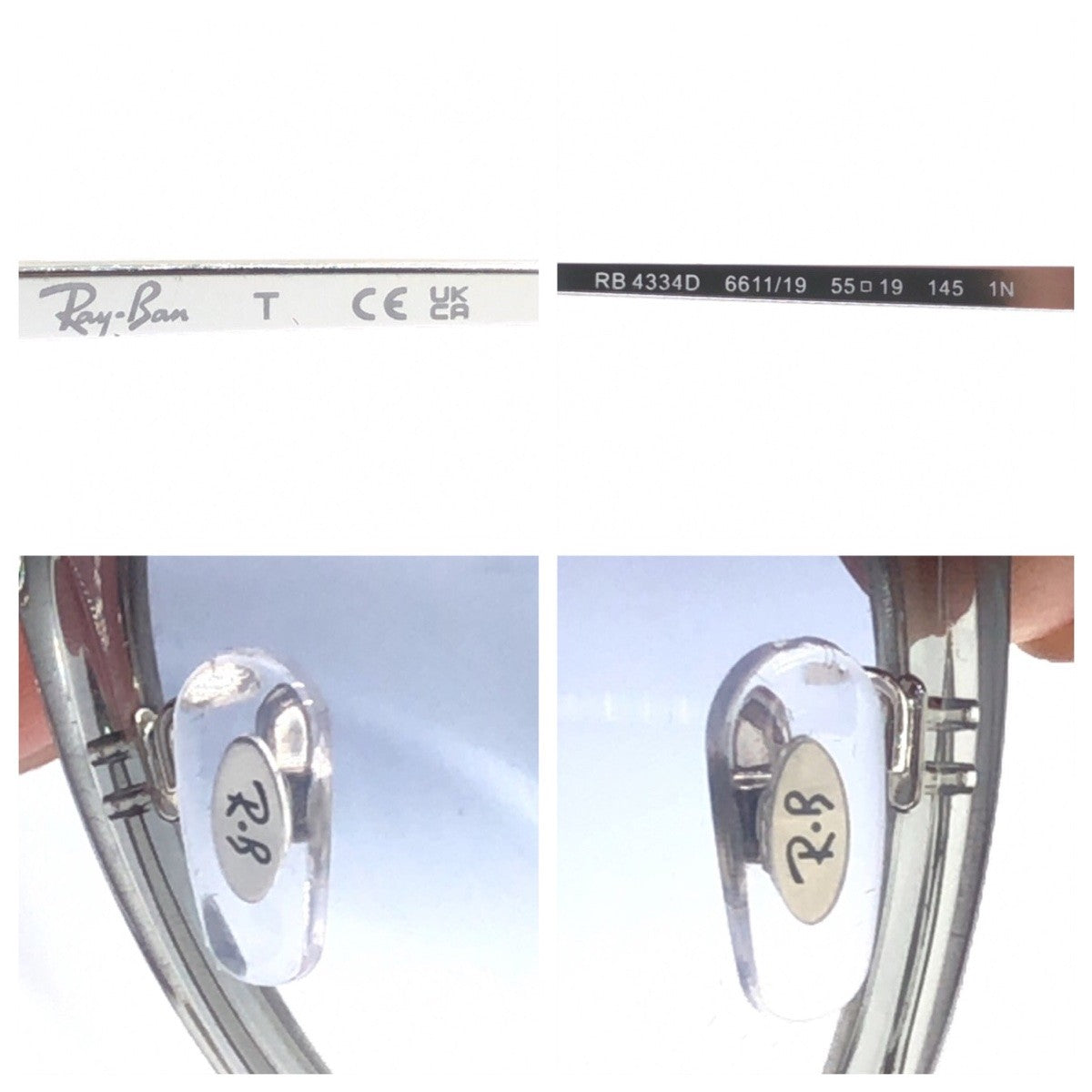 13572
Ray-Ban レイバン アジアエリア限定 トランスペアレント ブルー シルバー クリア プラスチック RB4334D 6611/19 55□19 145 1N 男女兼用 ボストン  レディース
