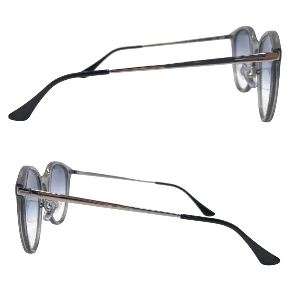 13572
Ray-Ban レイバン アジアエリア限定 トランスペアレント ブルー シルバー クリア プラスチック RB4334D 6611/19 55□19 145 1N 男女兼用 ボストン  レディース