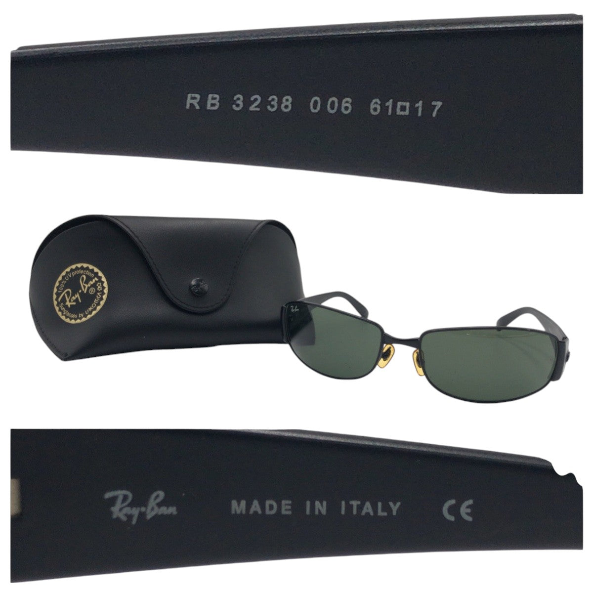 14122
Ray-Ban レイバン ブラック 黒 プラスチック RB3238 005 61◻︎17 サングラス スクエア  メンズ