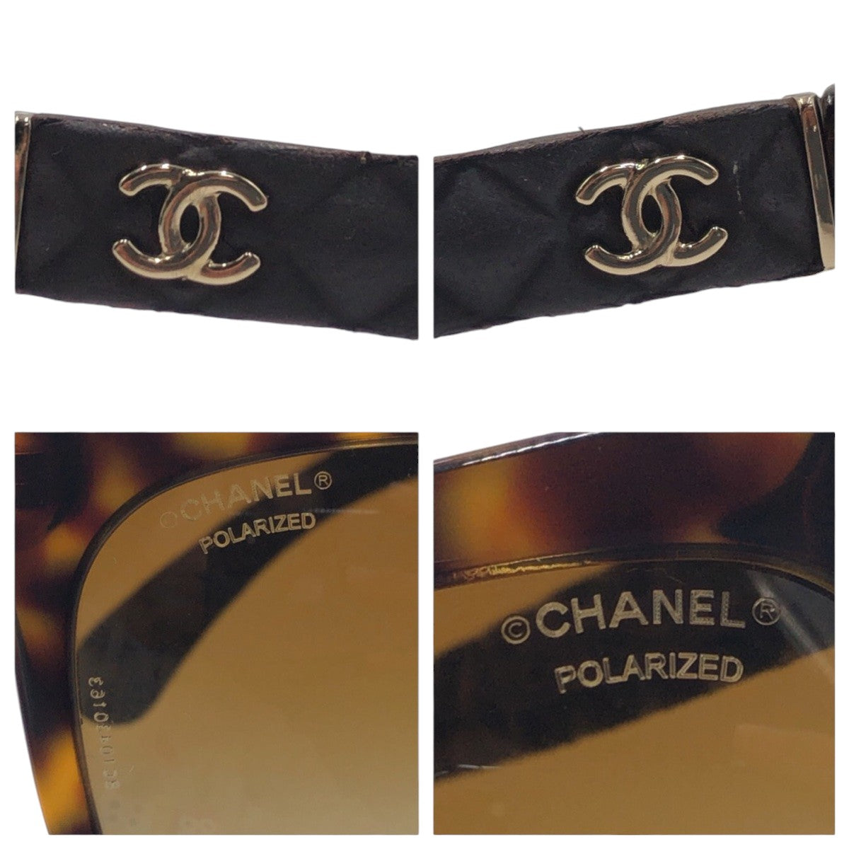 CHANEL シャネル マトラッセ ココマーク ブラウン プラスチック 5288 Q A c.714/SS 57◻︎18 140 2P サングラス 偏光レンズ 男女兼用 ウェリントン  レディース