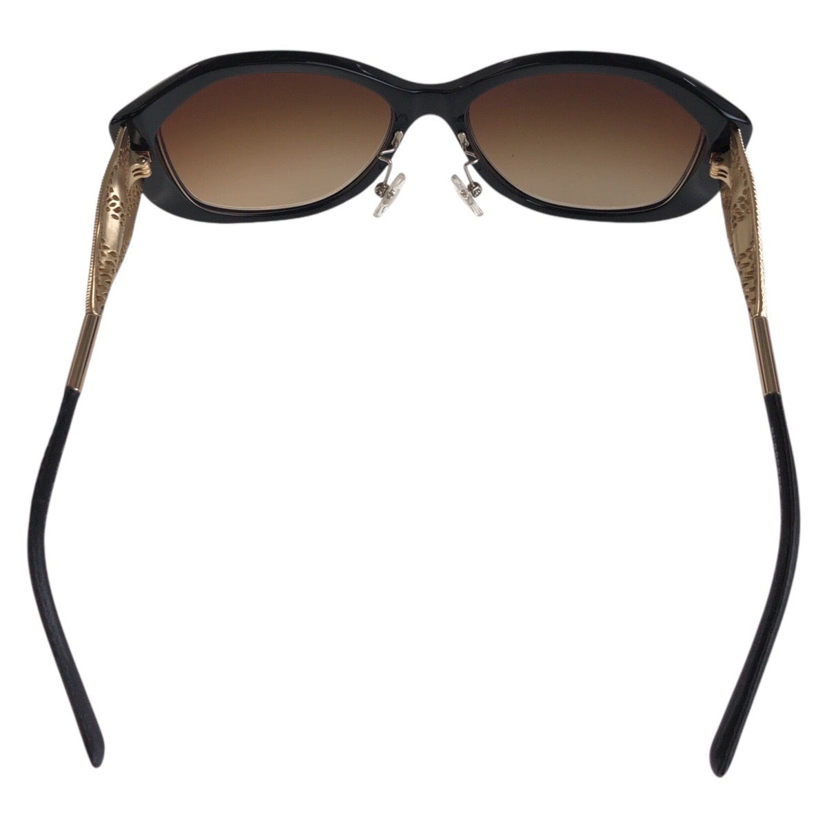 13573
BURBERRY バーバリー ブラック 黒 ゴールド金具 プラスチック B 4208-O-F 3001/8G 5716 135 サングラス 男女兼用 ウェリントン  レディース