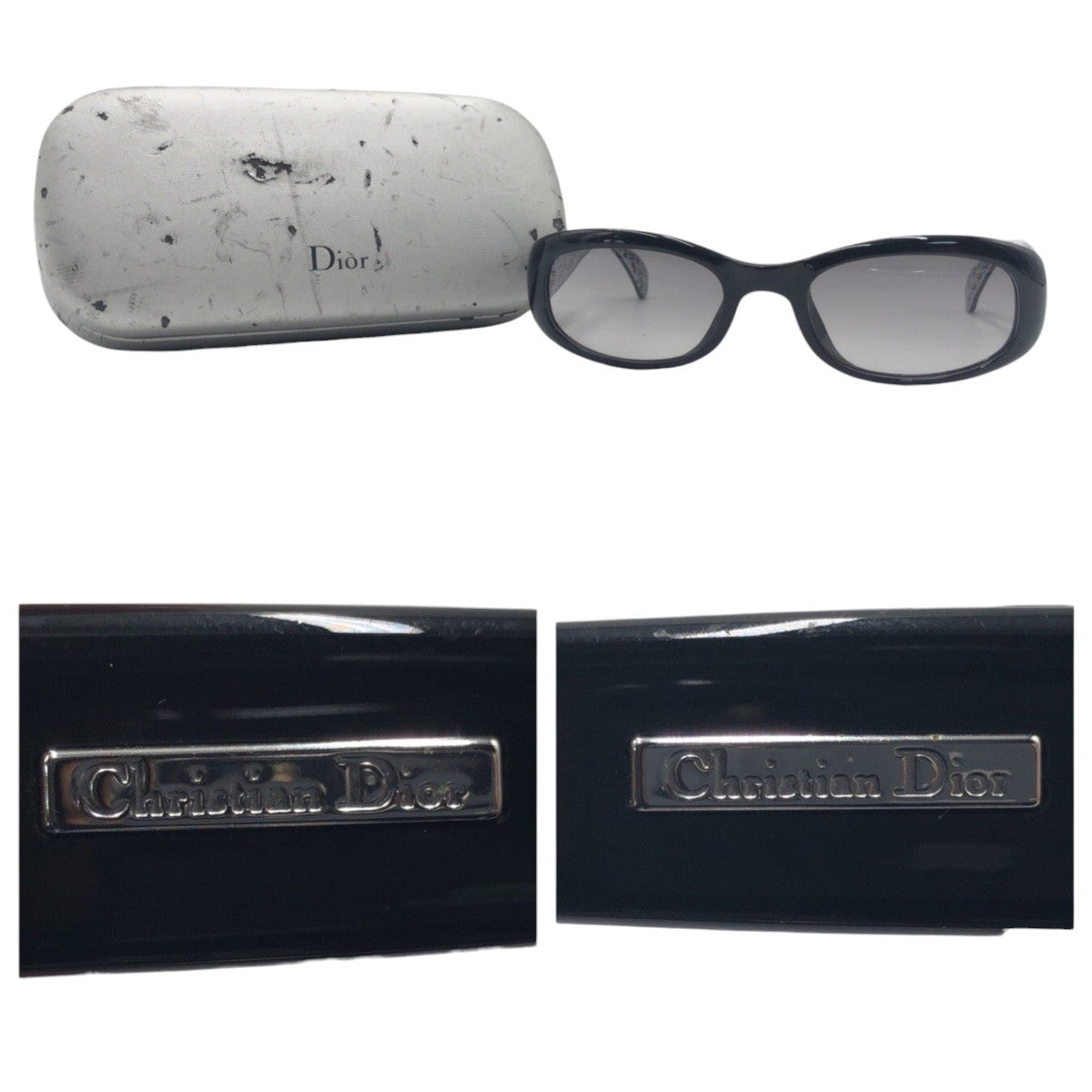Dior ディオール トロッター ブラック 黒 シルバー プラスチック 5K3LE 52□19 135 サングラス スクエア  レディース