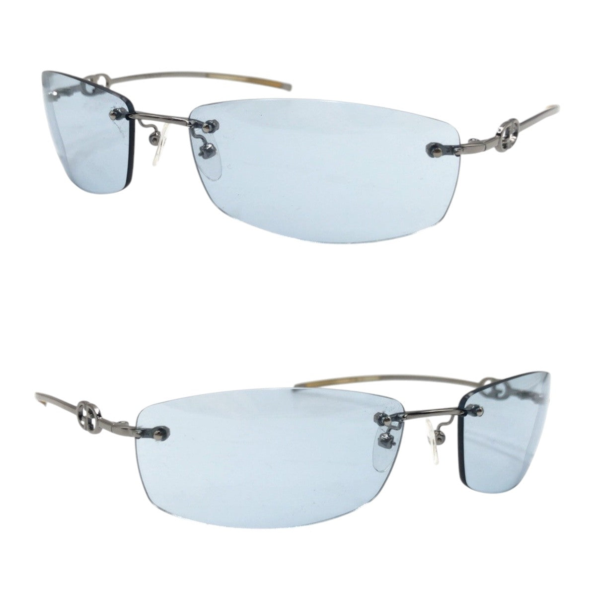 GUCCI グッチ GGロゴ ブルー シルバー メタル GG 177518 6LB 60◻︎17 125 サングラス 男女兼用 スクエア  メンズ