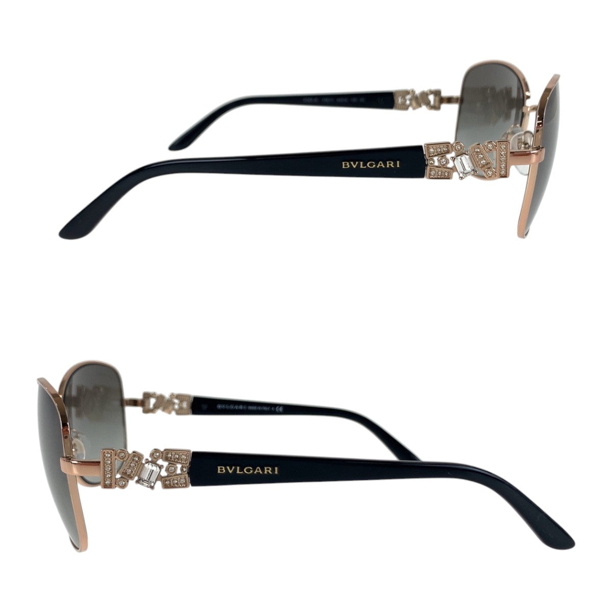 14126
BVLGARI ブルガリ ラインストーン ブラック ブロンズ プラスチック / メタル 6066-B 376/11 60◻︎16 135 2N サングラス 男女兼用 ウェリントン  レディース A7