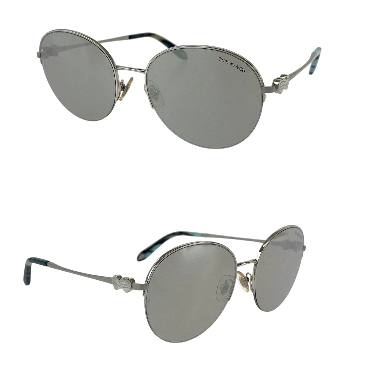 13575
TIFFANY&Co. ティファニー リターントゥティファニー ハート シルバー チタン TF3053 サングラス ミラー ラウンド  レディース