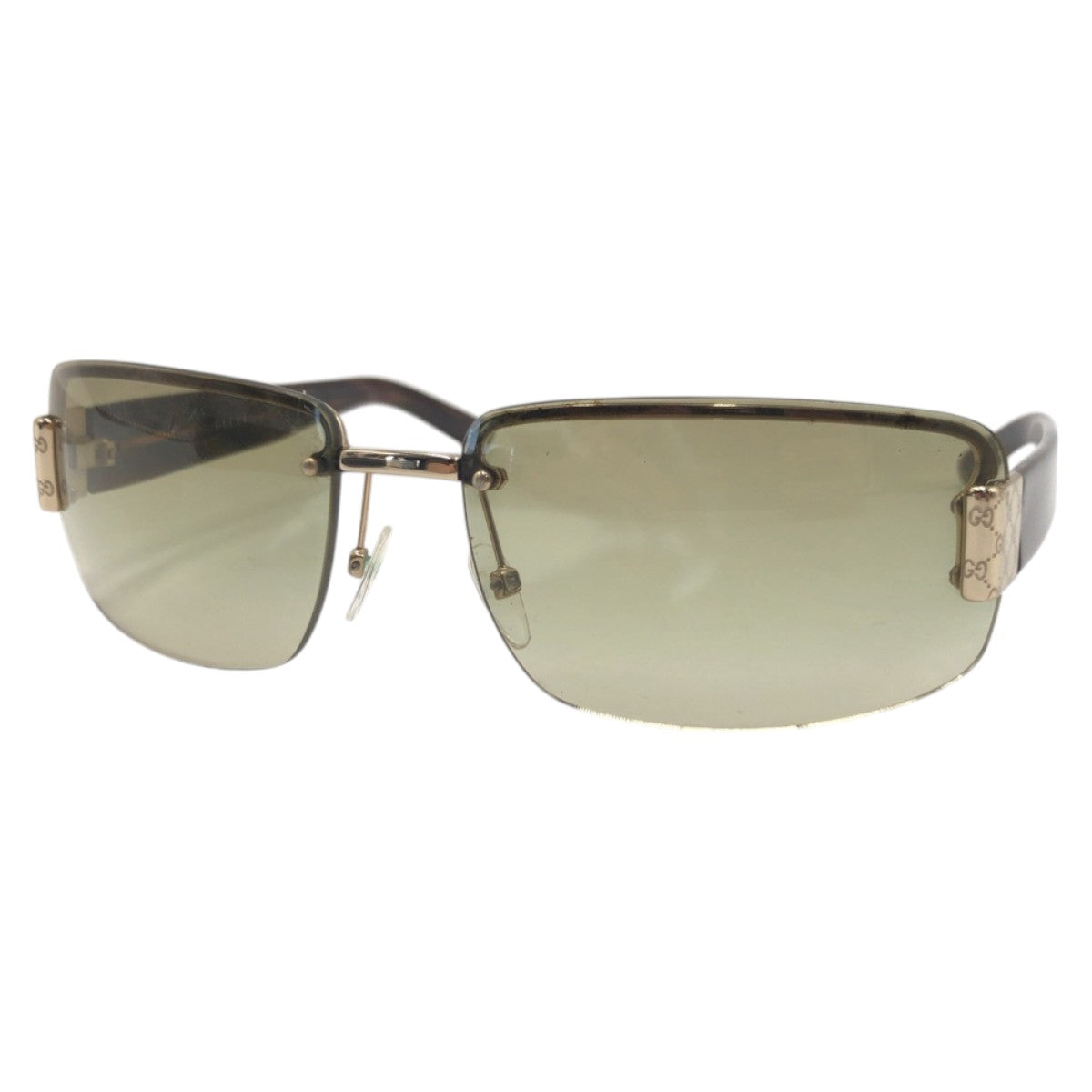 GUCCI グッチ GG柄 グリーン ゴールド プラスチック GG1797/S Na5 61◻︎15 135 サングラス スクエア  レディース