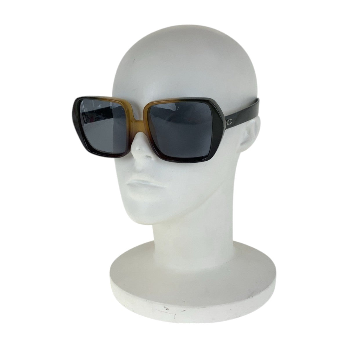 14128
Dior ディオール ヴィンテージ ダークグリーン イエロー シルバー金具 プラスチック 135 5 1/4 サングラス 男女兼用 スクエア  レディース ABP15