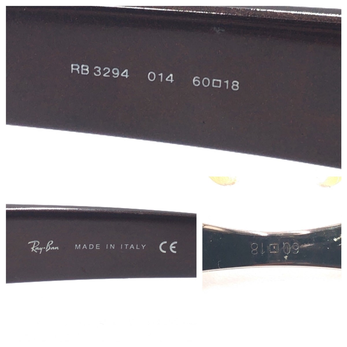 Ray-Ban Brown Plastic RB3294 014 60◻︎18 Sunglasses Square Men's