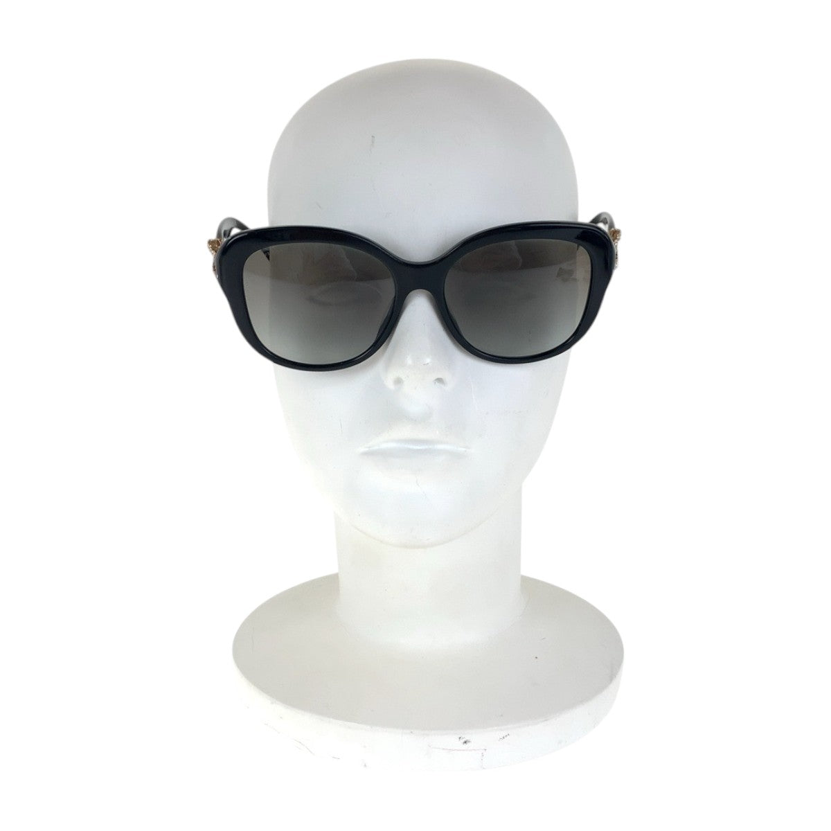 14130
BVLGARI ブルガリ ラインストーン ブラック ゴールド プラスチック 8180-B-F 501/8G 57◻︎17 140 3N サングラス 男女兼用 ウェリントン  レディース