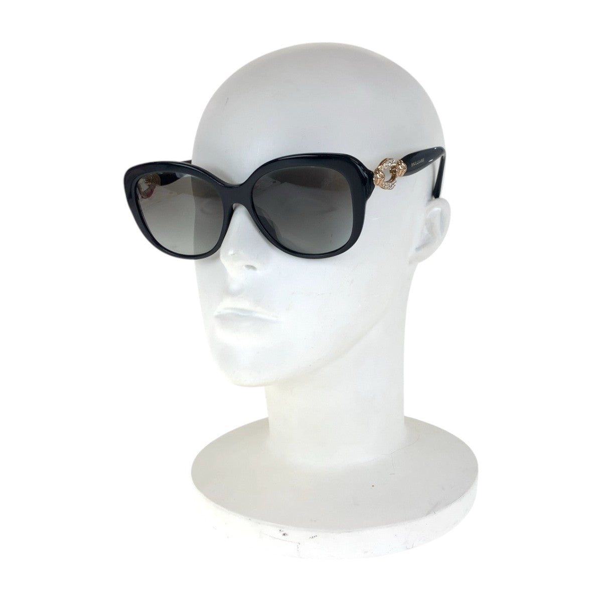 14130
BVLGARI ブルガリ ラインストーン ブラック ゴールド プラスチック 8180-B-F 501/8G 57◻︎17 140 3N サングラス 男女兼用 ウェリントン  レディース
