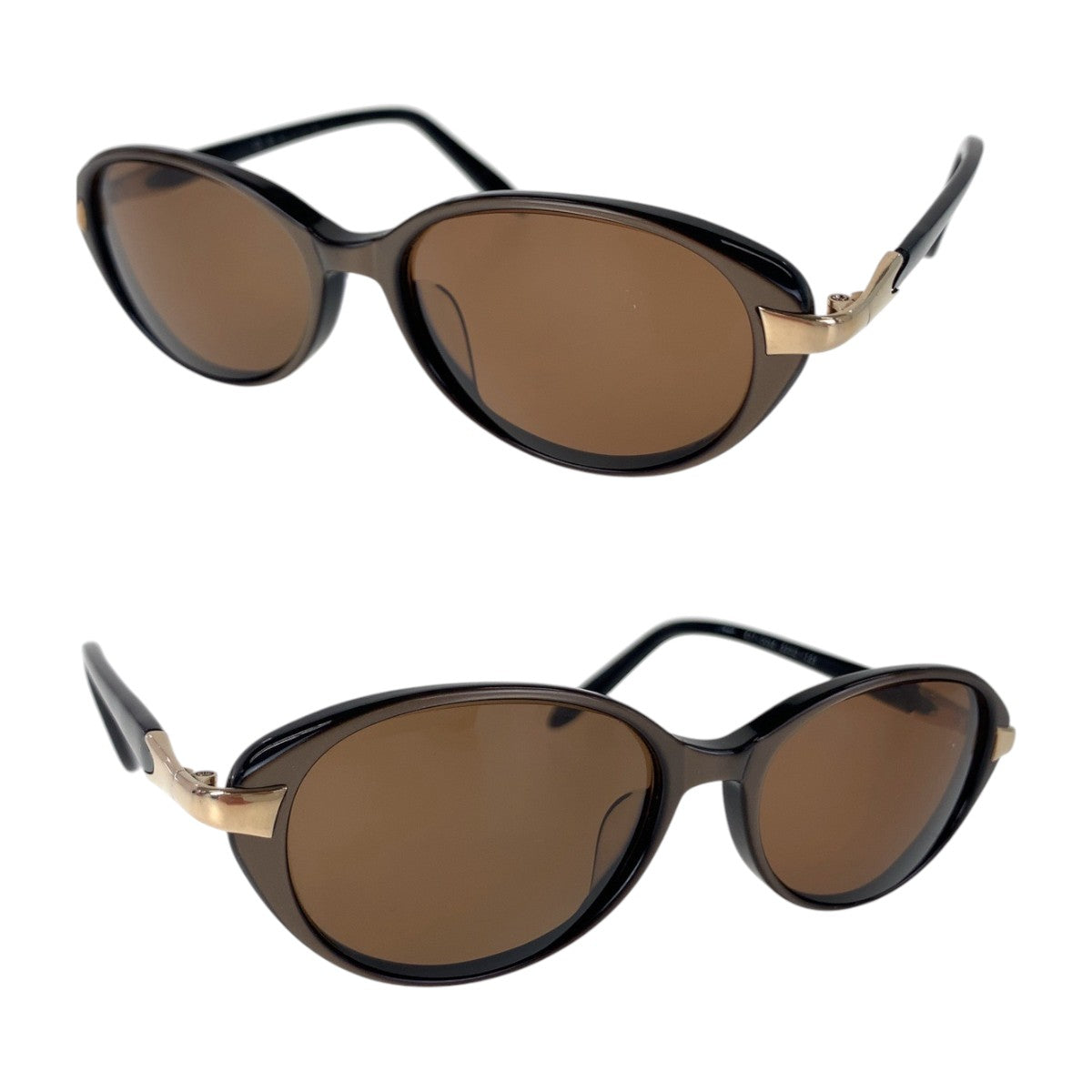 14133
CELINE セリーヌ ヴィンテージ ブラウン ゴールド金具 プラスチック CLF-0054 53◻︎13-135 サングラス 男女兼用 オーバル  レディース